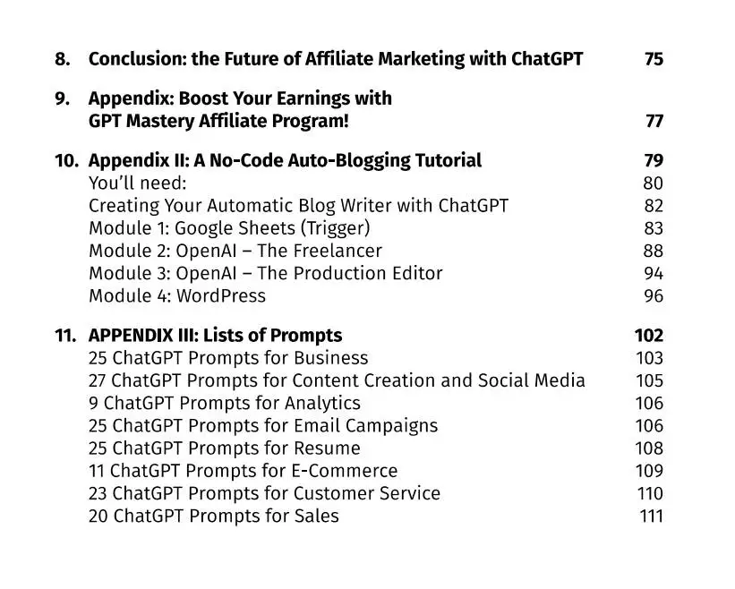 GPT Mastery Table of Contents Page 2
